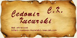Čedomir Kucurski vizit kartica